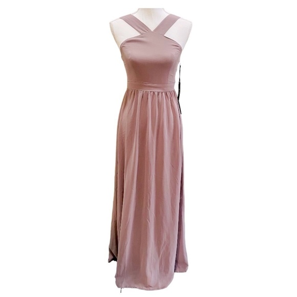 Lulu’s Mauve Maxi Dress XS X-Small NWT NEW! - Picture 1 of 9